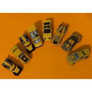 Vintage Hot wheels & Other  Mini Diecast Metal Cars  All In Yellow Lot Of 8